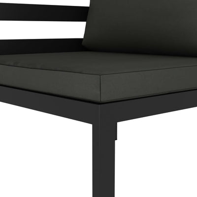 6 Piece Garden Lounge Set with Cushions Aluminium Anthracite Payday Deals