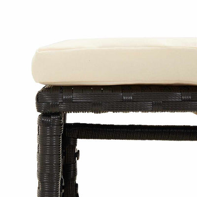 6 Piece Garden Lounge Set with Cushions Black Poly Rattan Payday Deals