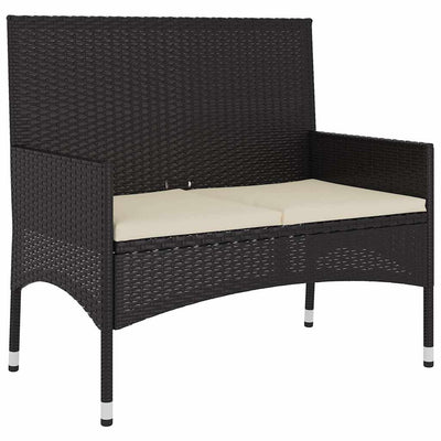 6 Piece Garden Lounge Set with Cushions Black Poly Rattan Payday Deals