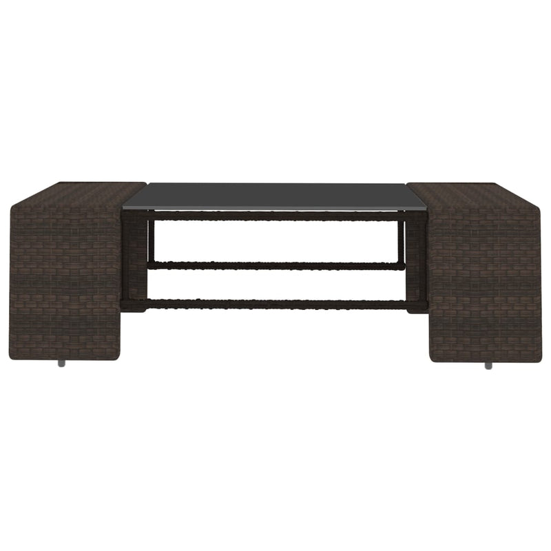 6 Piece Garden Lounge Set with Cushions Brown Poly Rattan Payday Deals