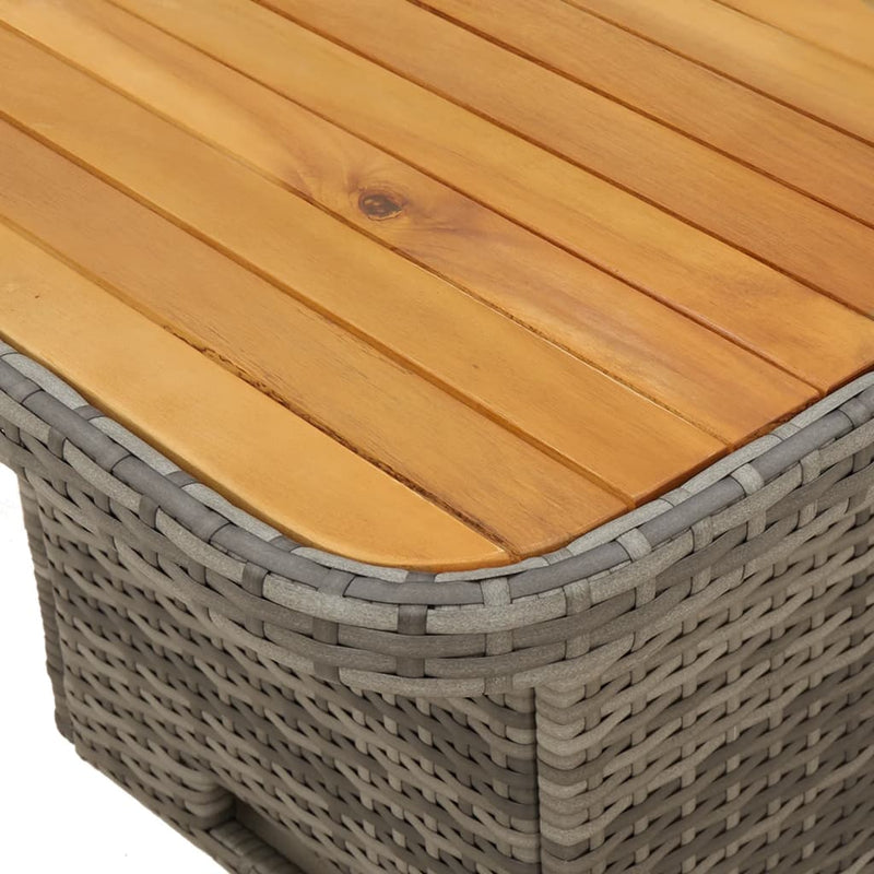6 Piece Garden Lounge Set with Cushions Grey Poly Rattan Payday Deals