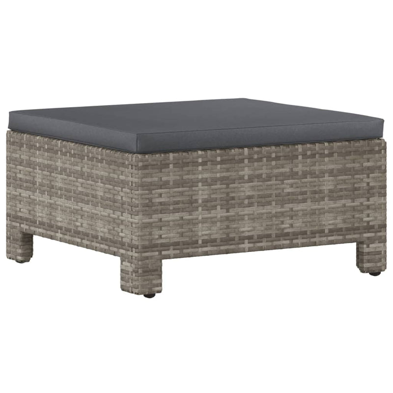 6 Piece Garden Lounge Set with Cushions Grey Poly Rattan Payday Deals