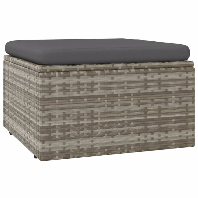 6 Piece Garden Lounge Set with Cushions Grey Poly Rattan Payday Deals