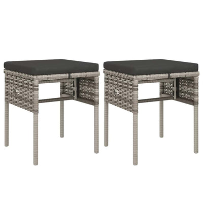 6 Piece Garden Lounge Set with Cushions Grey Poly Rattan Payday Deals