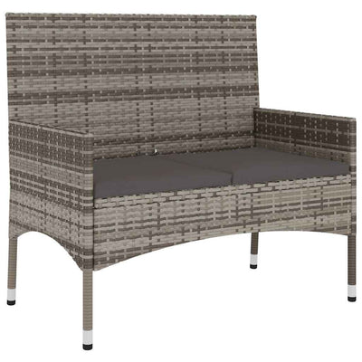 6 Piece Garden Lounge Set with Cushions Grey Poly Rattan Payday Deals