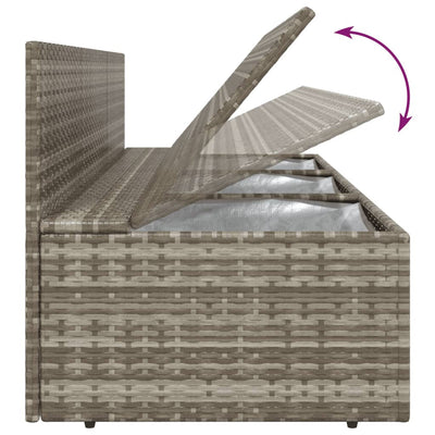 6 Piece Garden Lounge Set with Cushions Grey Poly Rattan Payday Deals