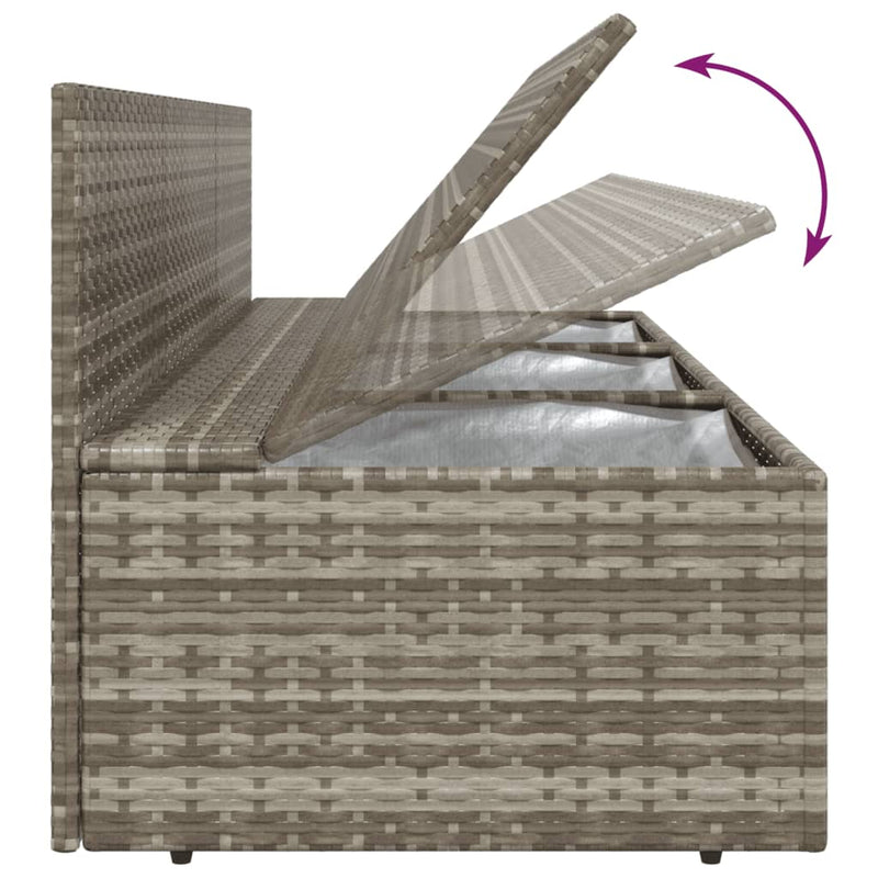 6 Piece Garden Lounge Set with Cushions Grey Poly Rattan Payday Deals