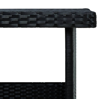 6 Piece Garden Lounge Set with Cushions Poly Rattan Black Payday Deals