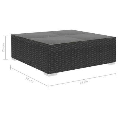 6 Piece Garden Lounge Set with Cushions Poly Rattan Black Payday Deals