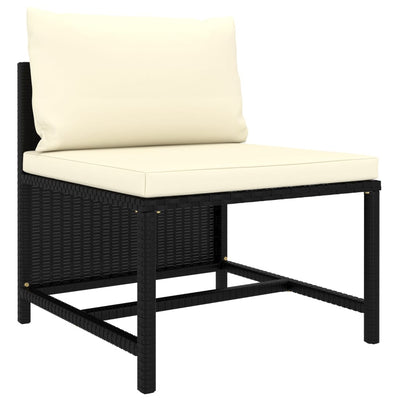 6 Piece Garden Lounge Set with Cushions Poly Rattan Black Payday Deals