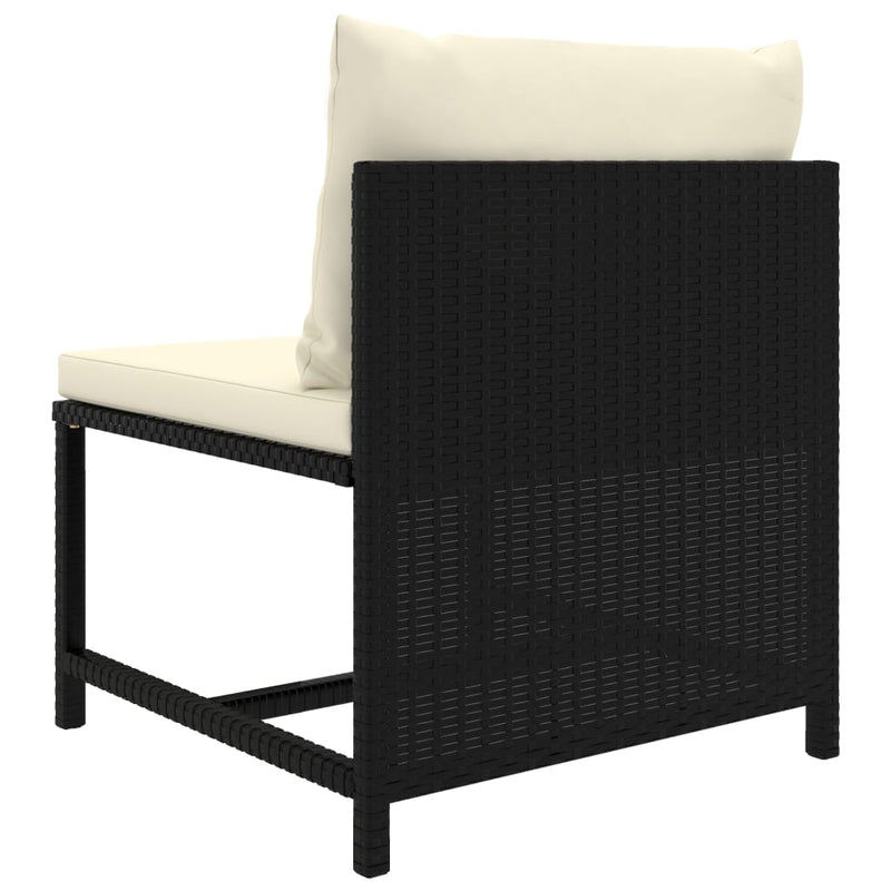 6 Piece Garden Lounge Set with Cushions Poly Rattan Black Payday Deals