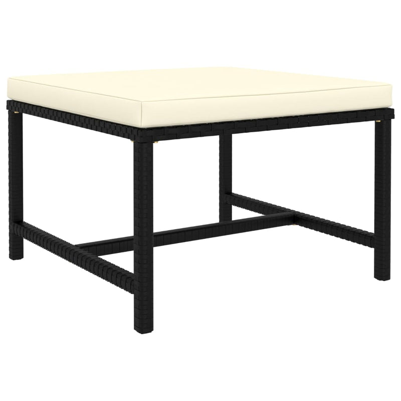 6 Piece Garden Lounge Set with Cushions Poly Rattan Black Payday Deals