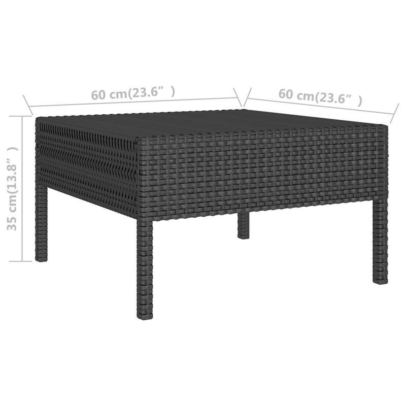 6 Piece Garden Lounge Set with Cushions Poly Rattan Black Payday Deals