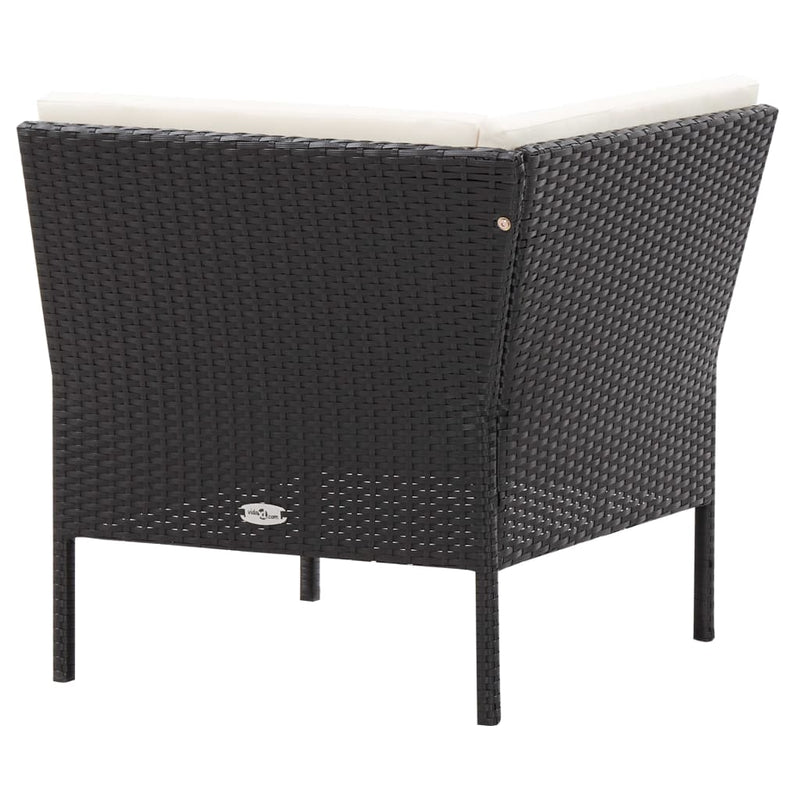 6 Piece Garden Lounge Set with Cushions Poly Rattan Black Payday Deals