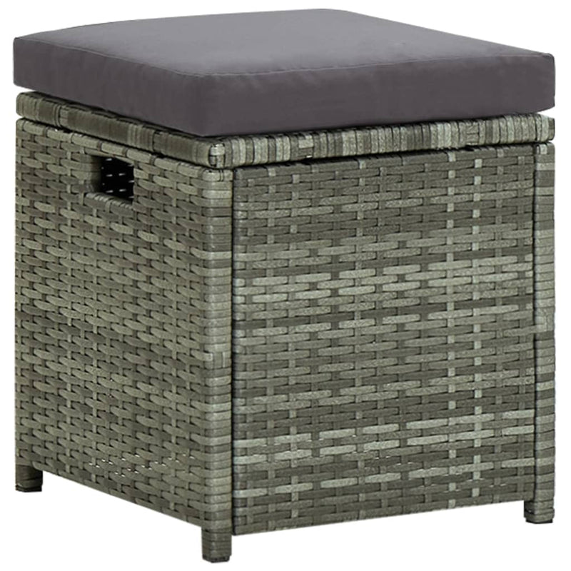 6 Piece Garden Lounge Set with Cushions Poly Rattan Black Payday Deals