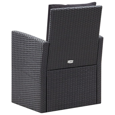 6 Piece Garden Lounge Set with Cushions Poly Rattan Black Payday Deals