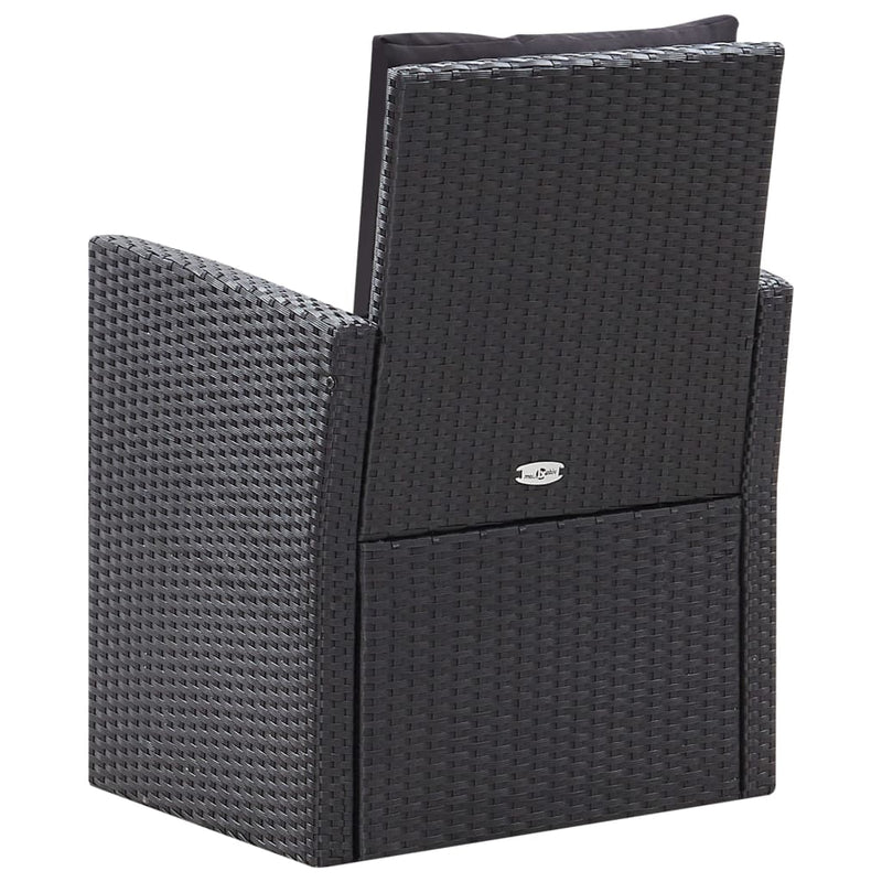 6 Piece Garden Lounge Set with Cushions Poly Rattan Black Payday Deals