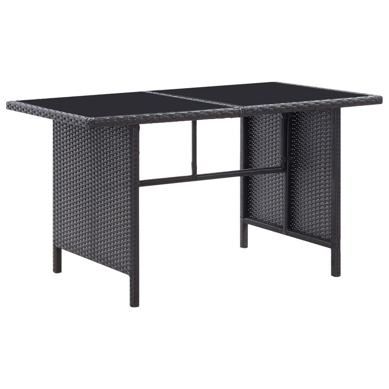 6 Piece Garden Lounge Set with Cushions Poly Rattan Black Payday Deals