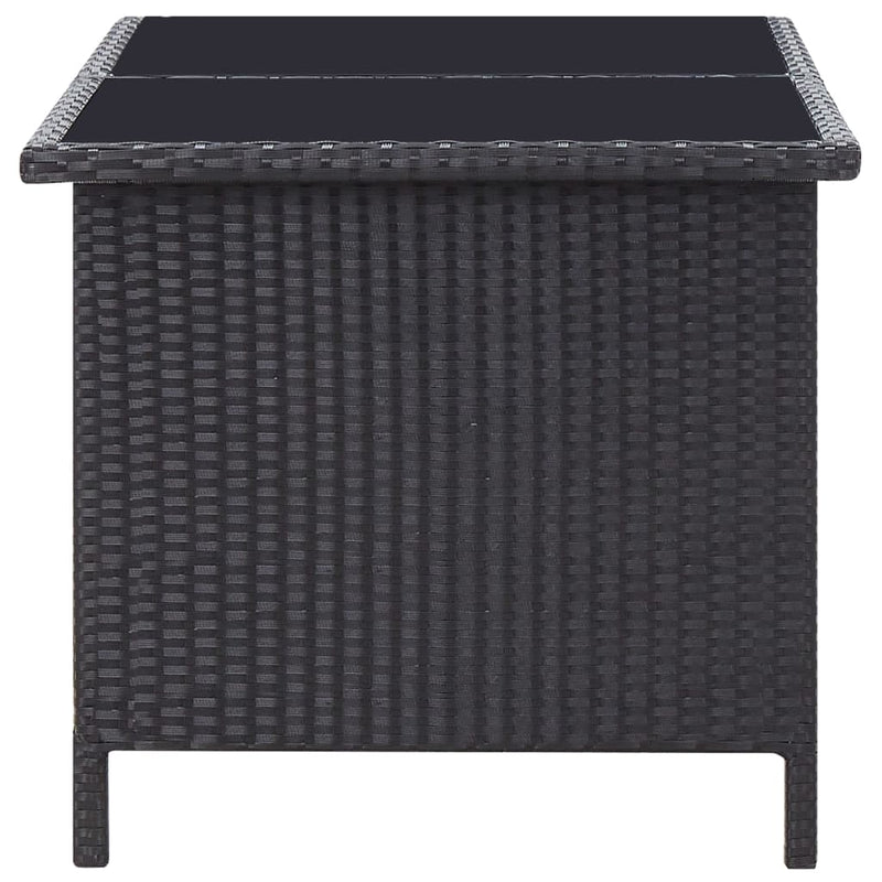 6 Piece Garden Lounge Set with Cushions Poly Rattan Black Payday Deals