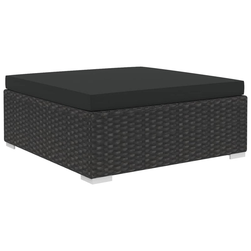6 Piece Garden Lounge Set with Cushions Poly Rattan Black Payday Deals