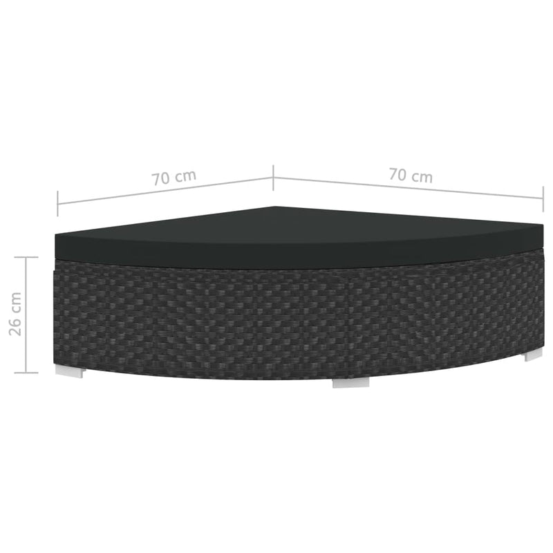 6 Piece Garden Lounge Set with Cushions Poly Rattan Black Payday Deals