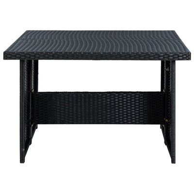 6 Piece Garden Lounge Set with Cushions Poly Rattan Black Payday Deals