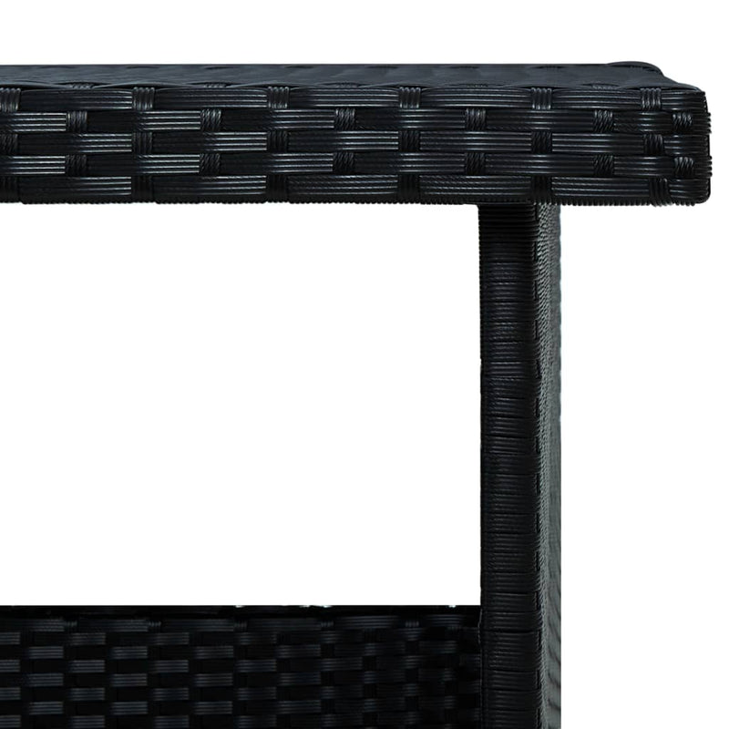 6 Piece Garden Lounge Set with Cushions Poly Rattan Black Payday Deals