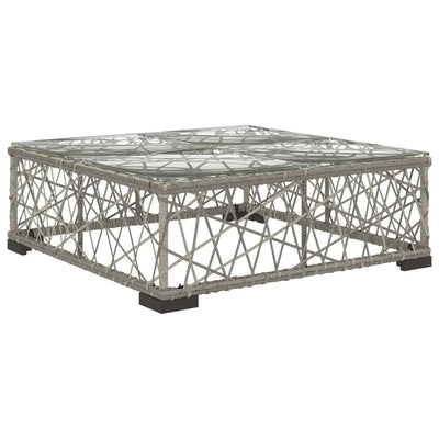 6 Piece Garden Lounge Set with Cushions Poly Rattan Grey Payday Deals
