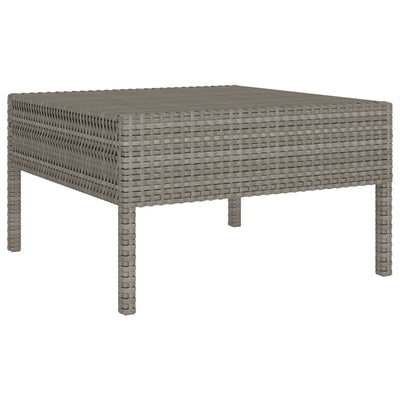 6 Piece Garden Lounge Set with Cushions Poly Rattan Grey Payday Deals