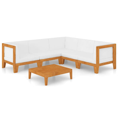 6 Piece Garden Lounge Set with Cushions Solid Acacia Wood Payday Deals
