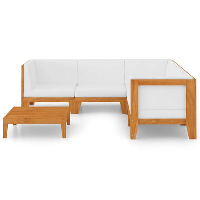 6 Piece Garden Lounge Set with Cushions Solid Acacia Wood Payday Deals
