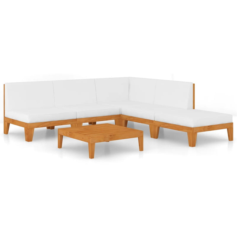 6 Piece Garden Lounge Set with Cushions Solid Acacia Wood Payday Deals