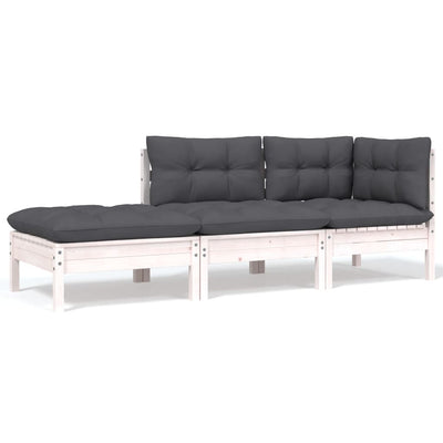 6 Piece Garden Lounge Set with Cushions Solid Pinewood Payday Deals