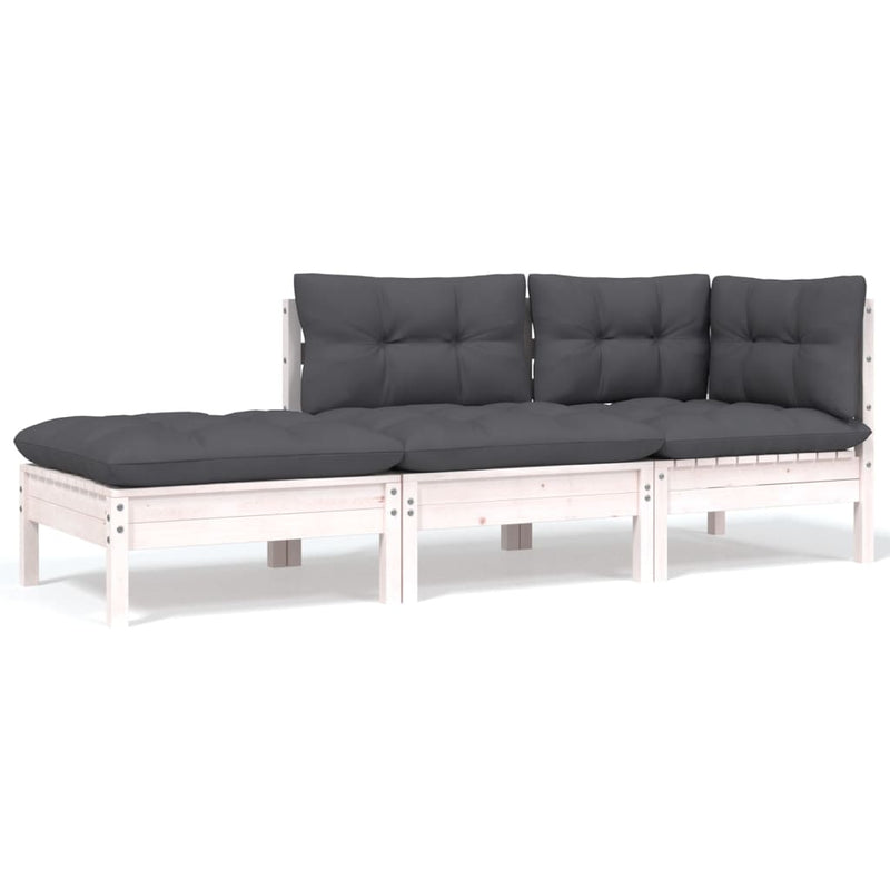 6 Piece Garden Lounge Set with Cushions Solid Pinewood Payday Deals