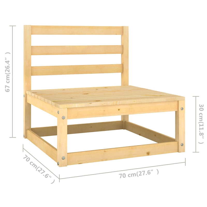 6 Piece Garden Lounge Set with Cushions Solid Pinewood Payday Deals