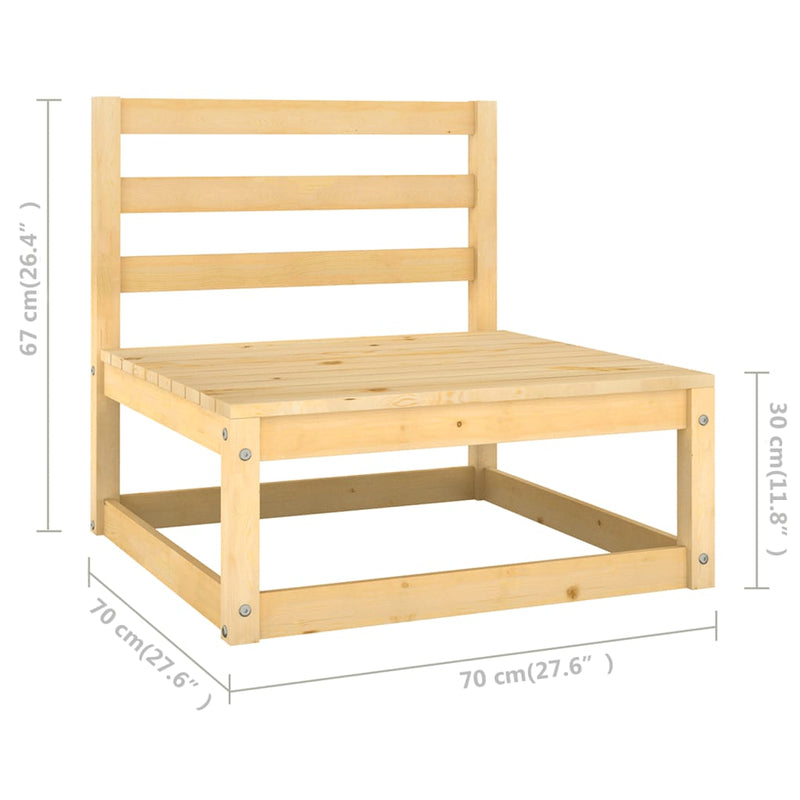 6 Piece Garden Lounge Set with Cushions Solid Pinewood Payday Deals