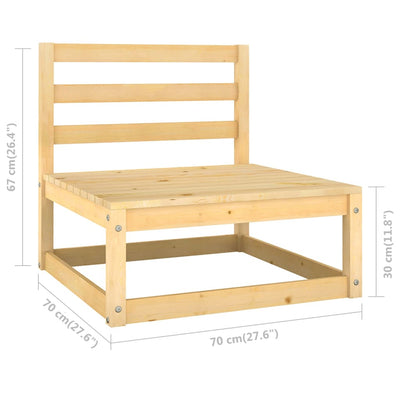 6 Piece Garden Lounge Set with Cushions Solid Pinewood Payday Deals
