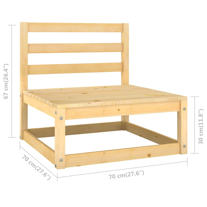 6 Piece Garden Lounge Set with Cushions Solid Pinewood Payday Deals