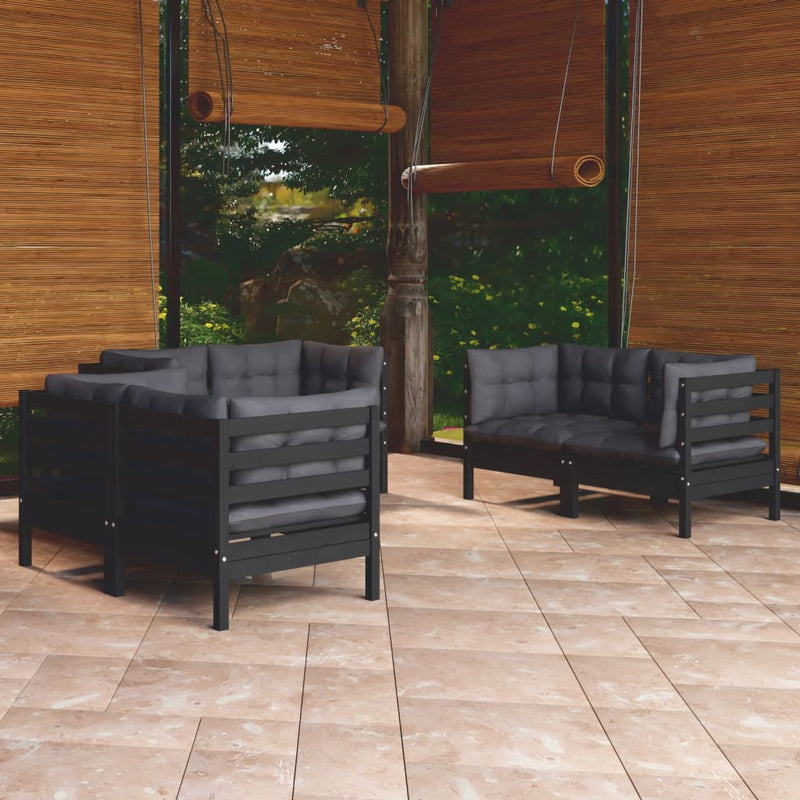 6 Piece Garden Lounge Set with Cushions Solid Pinewood Payday Deals