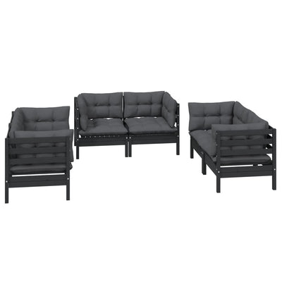 6 Piece Garden Lounge Set with Cushions Solid Pinewood Payday Deals