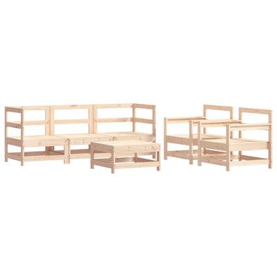 6 Piece Garden Lounge Set with Cushions Solid Wood Payday Deals