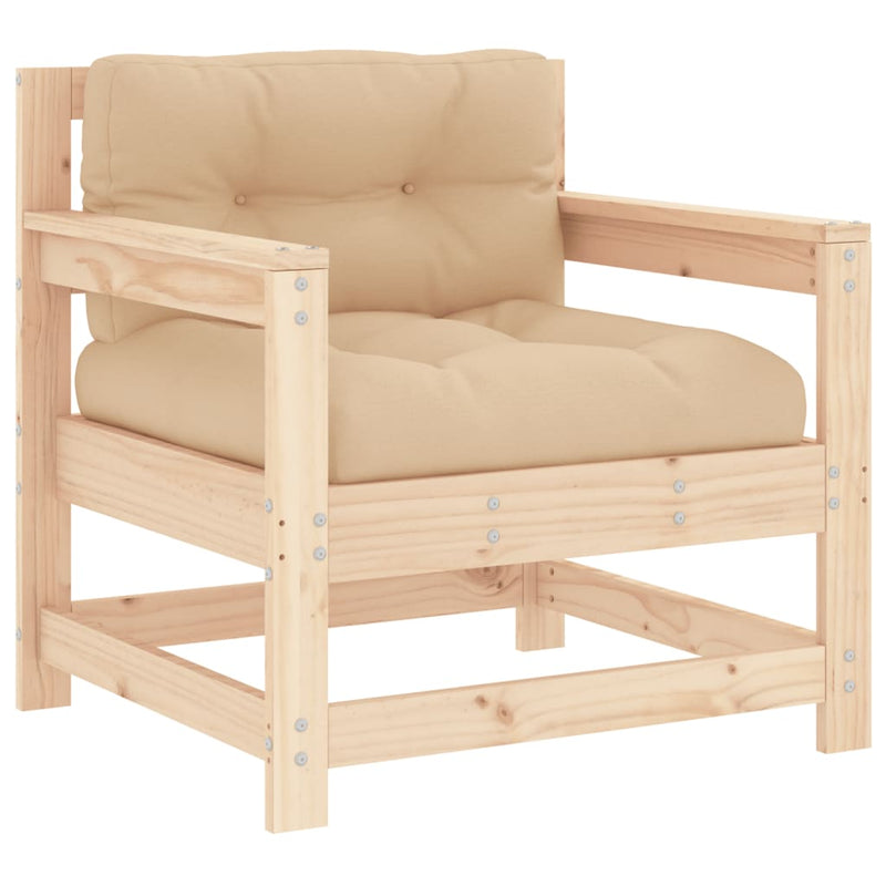 6 Piece Garden Lounge Set with Cushions Solid Wood Payday Deals