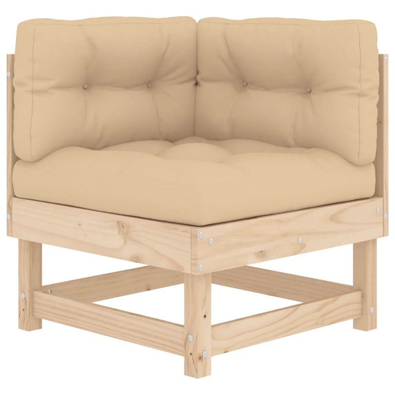 6 Piece Garden Lounge Set with Cushions Solid Wood Payday Deals