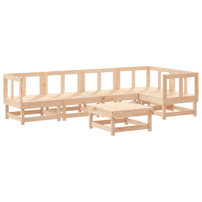 6 Piece Garden Lounge Set with Cushions Solid Wood Payday Deals