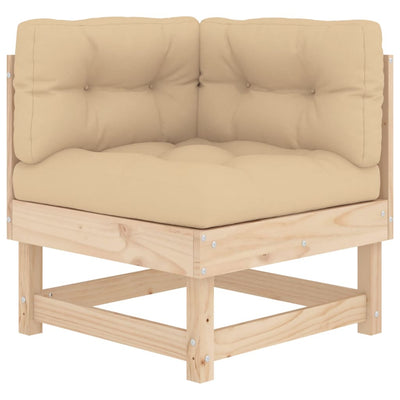 6 Piece Garden Lounge Set with Cushions Solid Wood Payday Deals