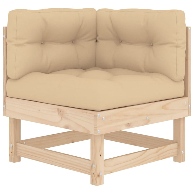 6 Piece Garden Lounge Set with Cushions Solid Wood Payday Deals