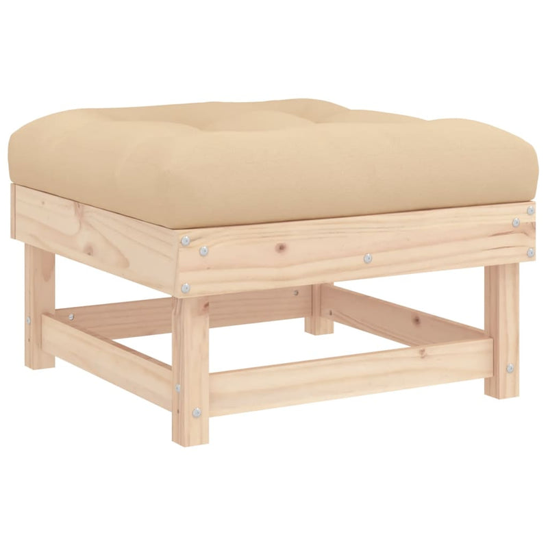 6 Piece Garden Lounge Set with Cushions Solid Wood Payday Deals