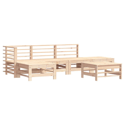 6 Piece Garden Lounge Set with Cushions Solid Wood Payday Deals