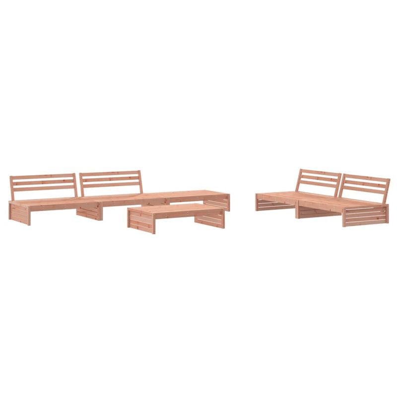 6 Piece Garden Lounge Set with Cushions Solid Wood Douglas Payday Deals