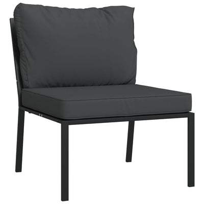 6 Piece Garden Lounge Set with Grey Cushions Steel Payday Deals